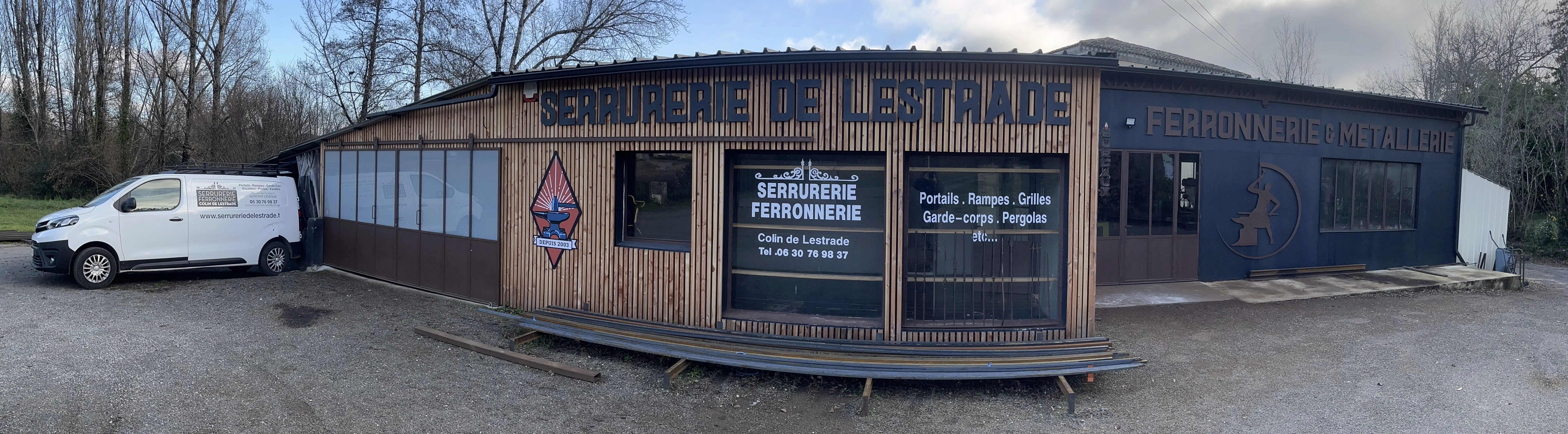Devanture de l'atelier de Lestrade